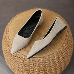 Women's Solid Denim Flat Shoes Casual Slip On Shoes