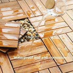 Anticorrosive Wood Flooring Outdoor Terrace Solid Wood Balcony Wooden Floor Mat