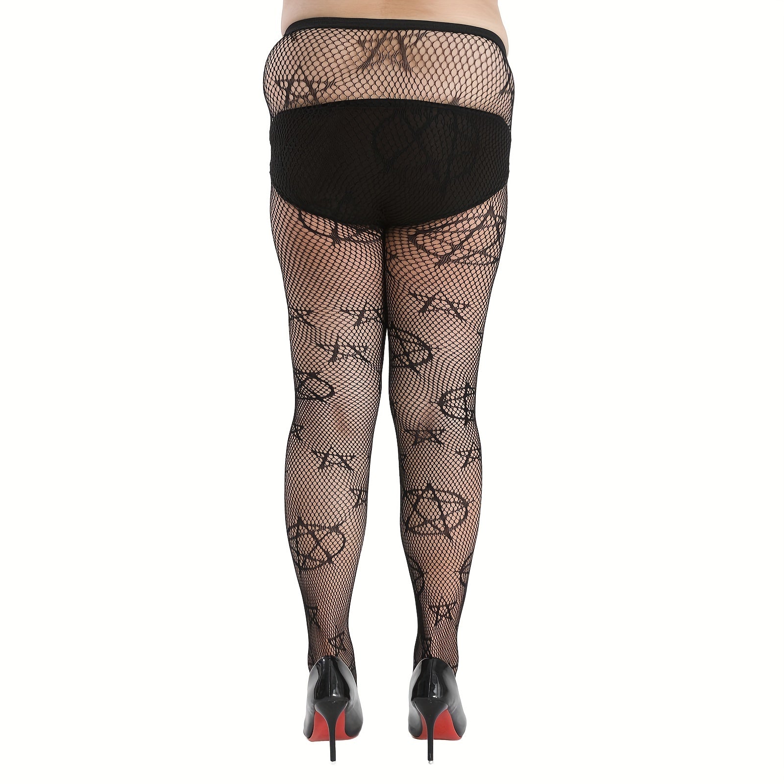 Star Pattern High Waist Fishnet Tights