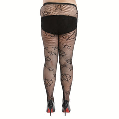 Star Pattern High Waist Fishnet Tights