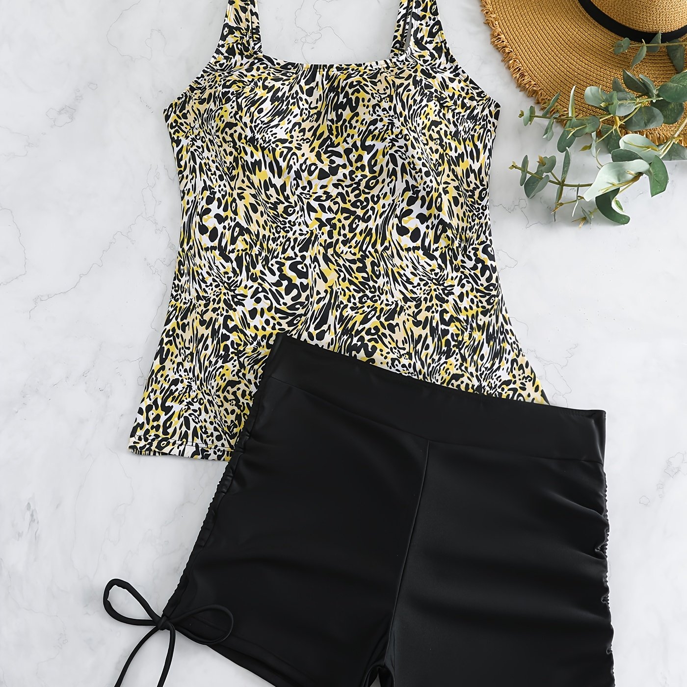 Leopard Print Tankini Set