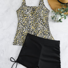 Leopard Print Tankini Set