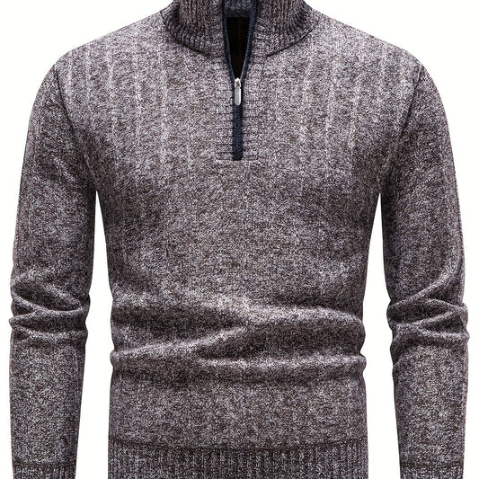 Men's Knitted Sweater Casual Warm Herringbone Pullover For Spring Fall