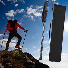 Outdoor Three-section Straight Handle Walking Stick
