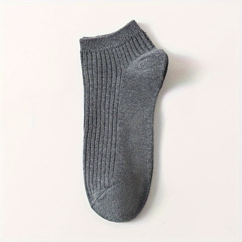 Men's Solid Liner Anklets Socks Breathable Soft Sweat Absorbent