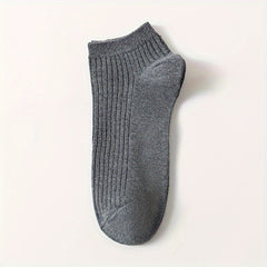 Men's Solid Liner Anklets Socks Breathable Soft Sweat Absorbent