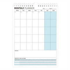 Trees Wall Calendar Planner Undated Spiral Note Pad For Home Office School