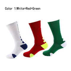 3 Pairs Men's Breathable Cotton Basketball Socks
