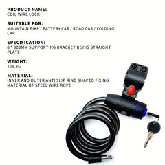 Heavy Duty Bike Lock with Steel Chain and Seat Tube Bracket