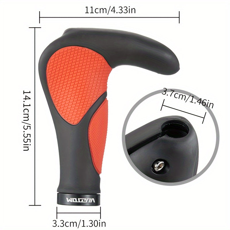 Bike Handlebar Grip Covers TPR Rubber Ergonomic Anti Slip For MTB