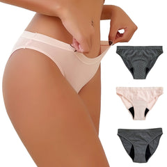 3pcs Menstrual Period Panties Full Coverage Anti Leak Women's Underwear