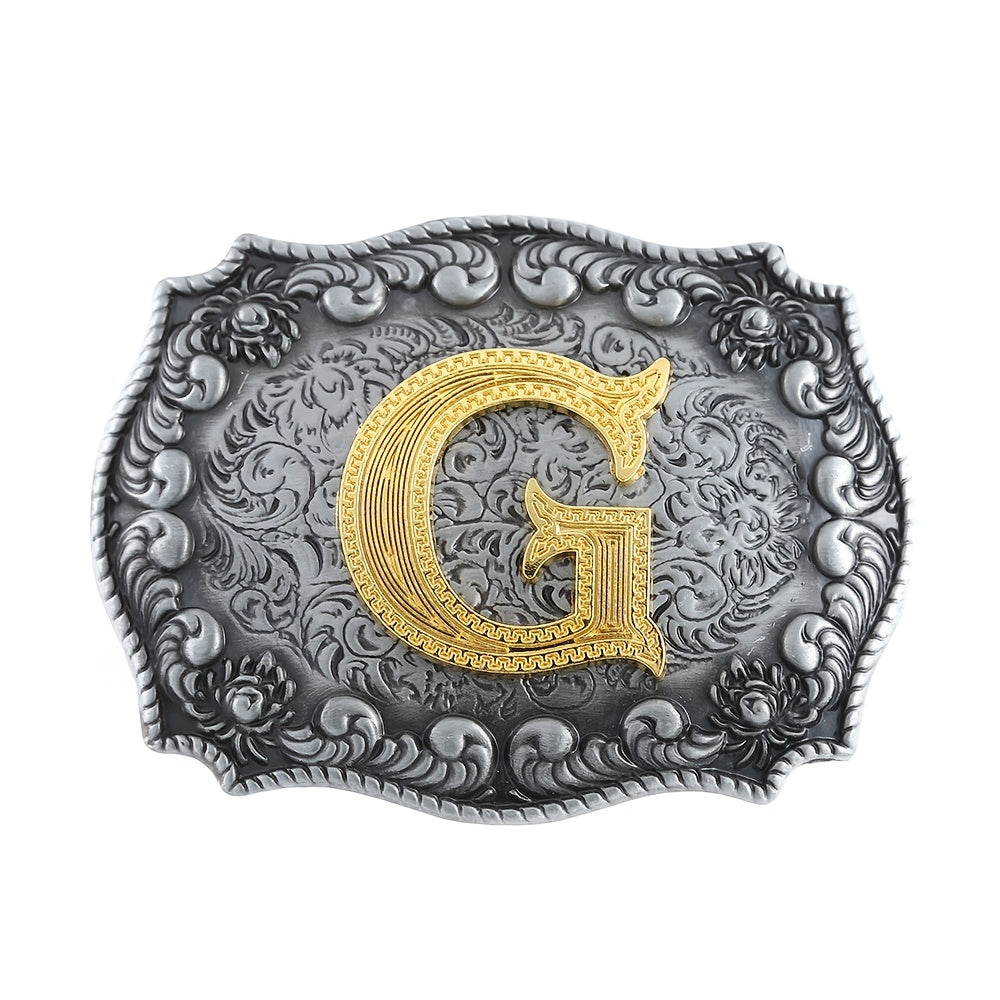 Personality Casual Western Denim Letter G Belt Buckle