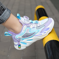 Kid's Chunky Shoes With Rotating Buckle Non Slip Sneakers