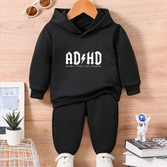 Toddler Baby Trousers Long Sleeve Sweatshirt Set ADHD Print