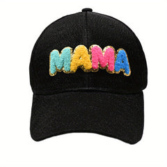 Glitter MAMA Patch Baseball Cap Lightweight Dad Hat Vintage Golf Sun Hat