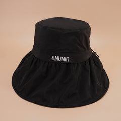 Ruffles Bucket Hat SMUMIR Embroidery Wide Brim Sun Hat