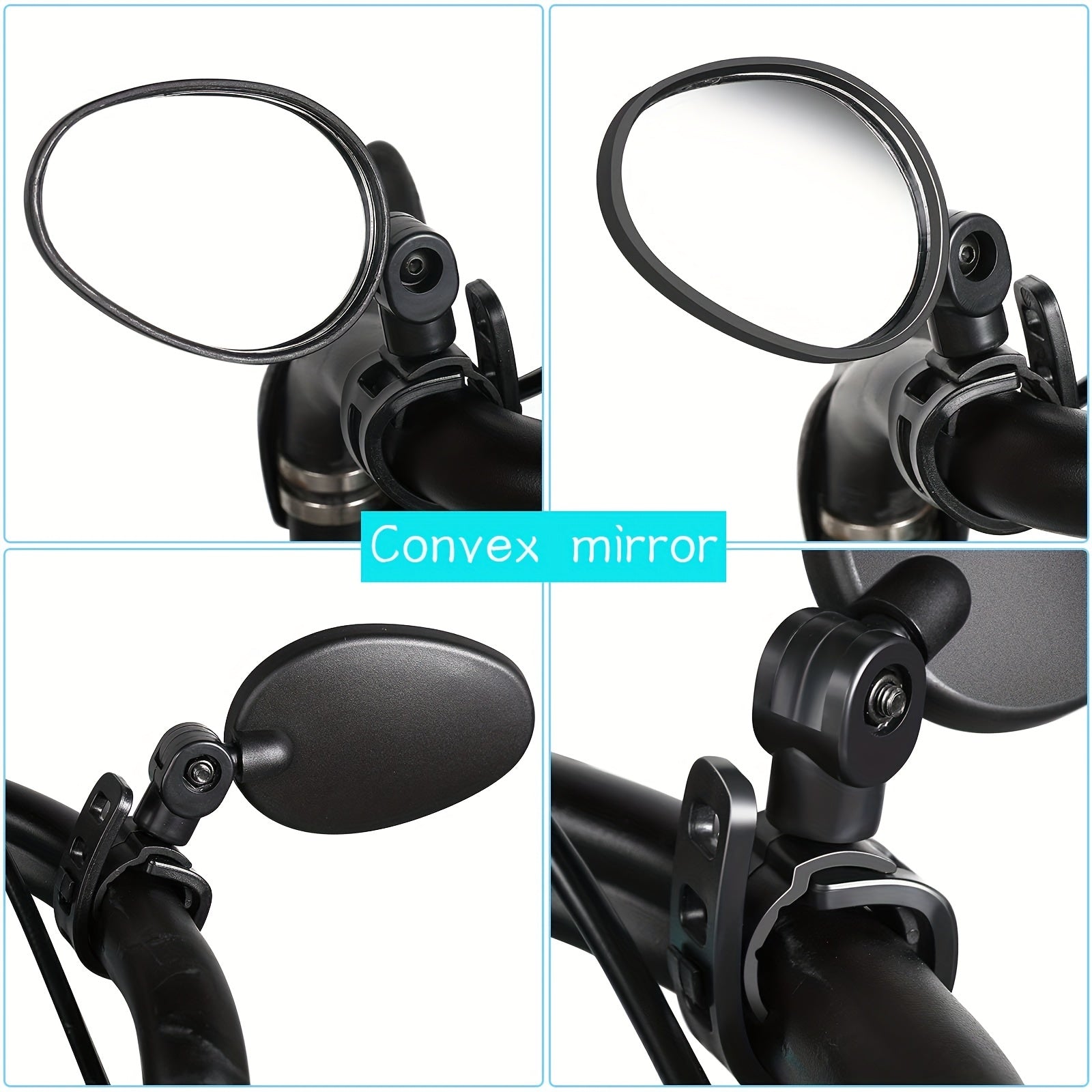Adjustable Handlebar Mirror Wide Angle Bicycle Mirror for Safe Rearview Cycling