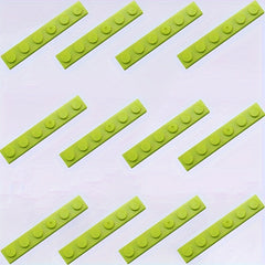 12pcs 1X6 Low Wall Bricks Character Christmas Architectural Scen