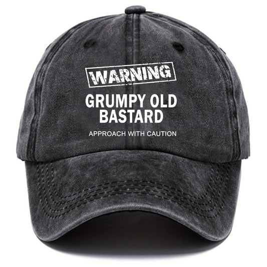 Unisex Distressed Retro Letter Baseball Cap