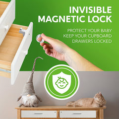 10 Magnetic Baby Safety Locks 2 Keys Easy Installation