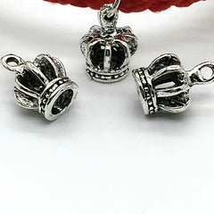 20pcs Antique Silver Crown Alloy Beads for Bracelet Necklace Jewelry
