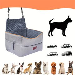 Kezoil Memory Foam Dog Car Seat Washable Cover Elevated Pet Car Seat