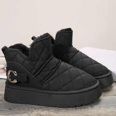 Women's Thickened Medium Tube Snow Boots Non-slip Warm Snow Shoes