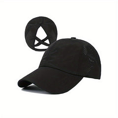 Women's Ponytail Baseball Cap Quick Drying Sun Visor Hat