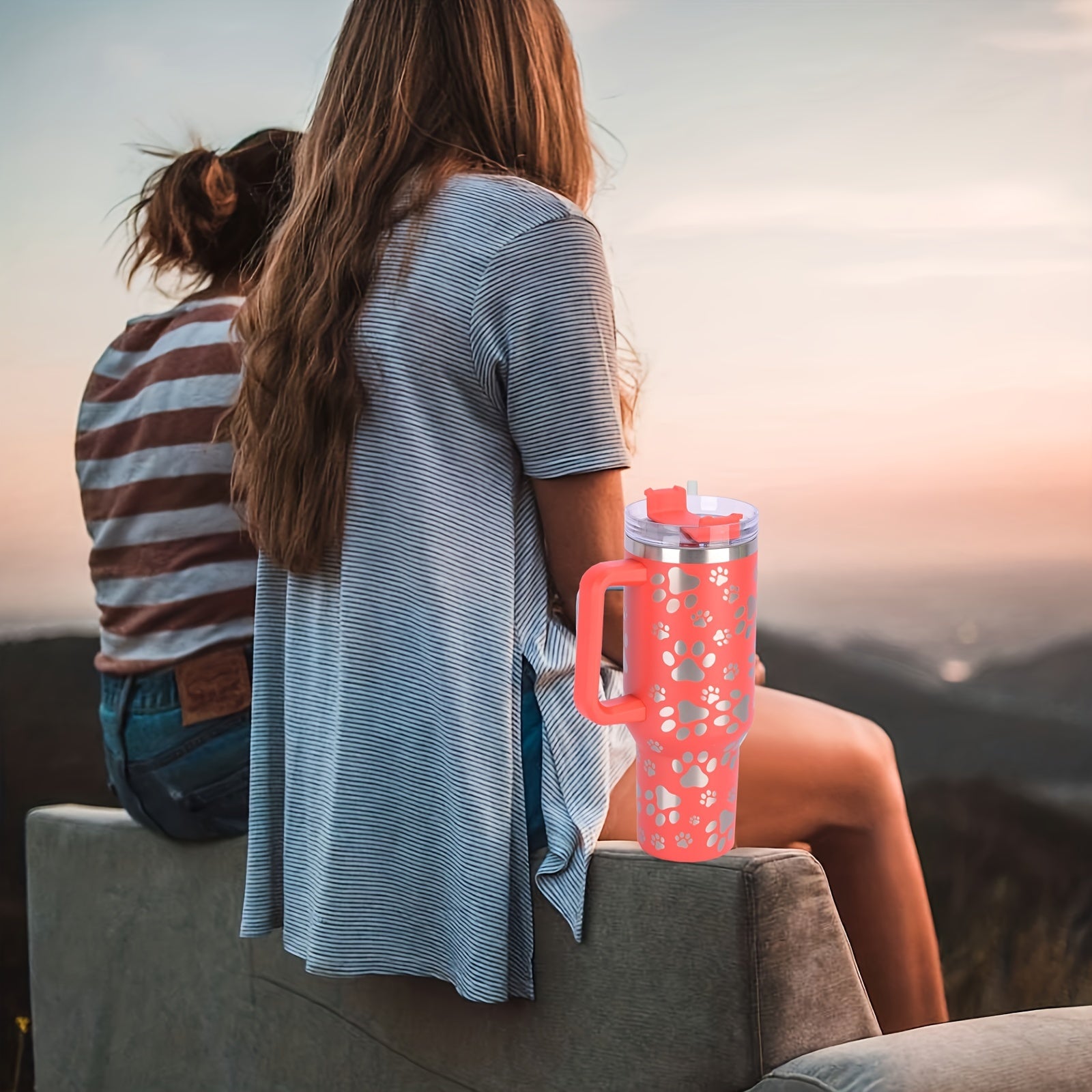 SYLOVE Laser Cat Claw 40oz Insulated Stainless Steel Tumbler