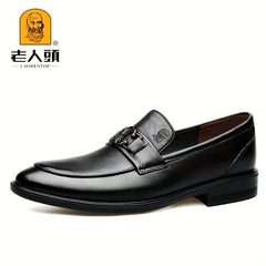 Men's Leather Horsebit Loafer Shoes Non Slip Casual Wear Resistant