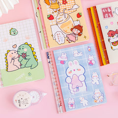 4pcs Lucky Rabbit A5 Car Line Notebook 30sheets Student Stationery