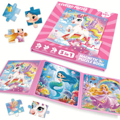 Magnetic Puzzles for Kids Toddler Book to Develop Creativity and Motor Skills