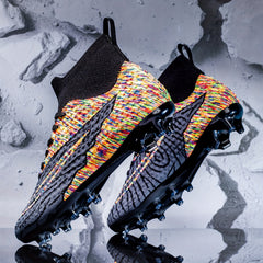 Unisex AG Cleat Soccer Shoes High Top Professional Outdoor Training Shoes