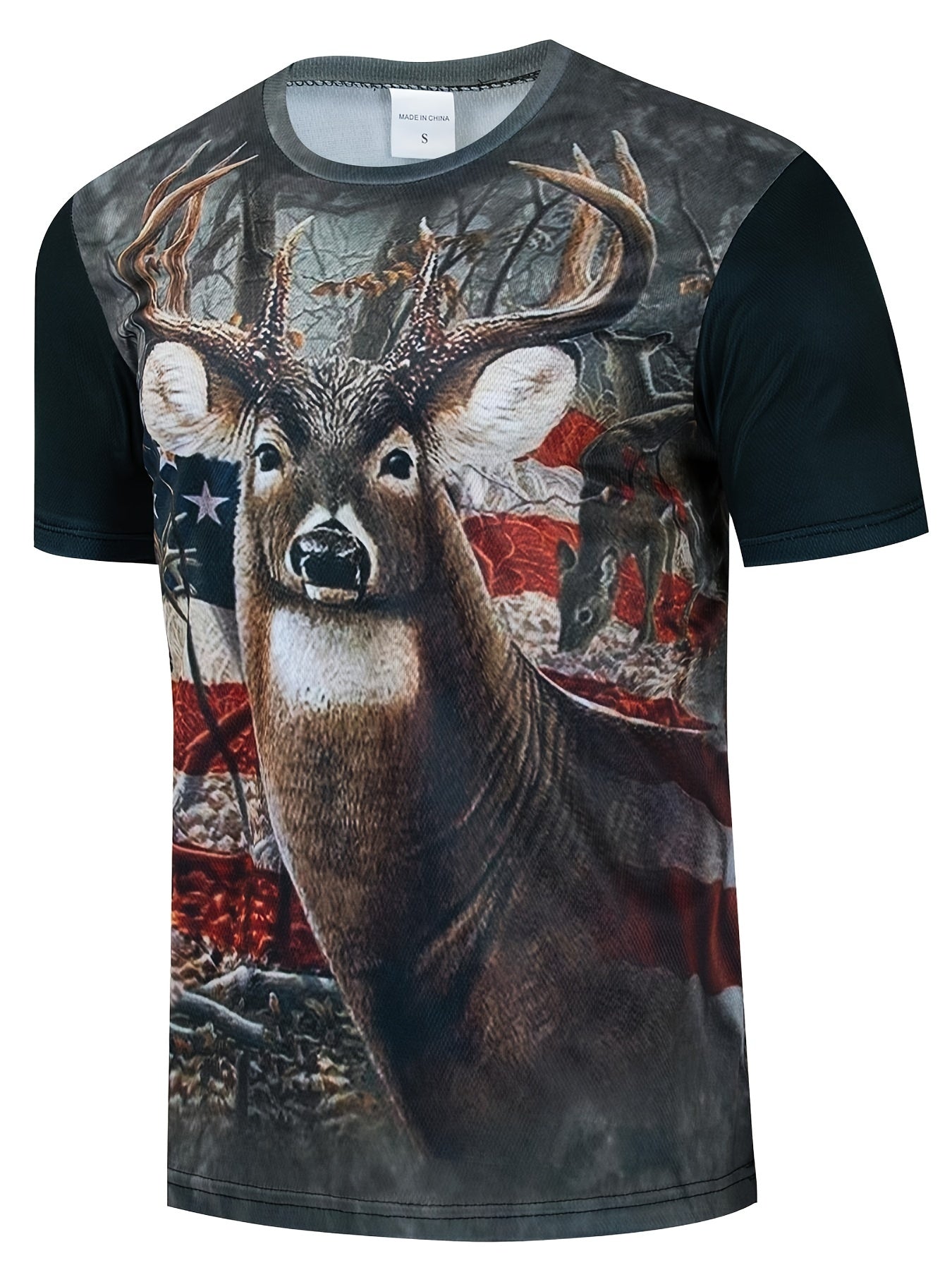 Men's Animal Graphic T shirt 3D Print Stretch Tee Top