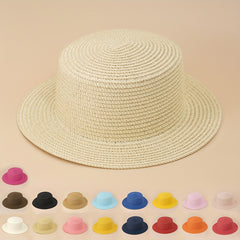 Summer Sun Hat Straw Fedora Cap Women Outdoor Beach Hat
