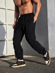 Men's Jogger Sweatpants Loose Fit Drawstring Sports Pants
