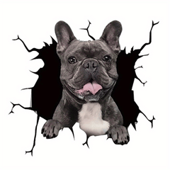 French Bulldog Car Sticker 3D Simulation