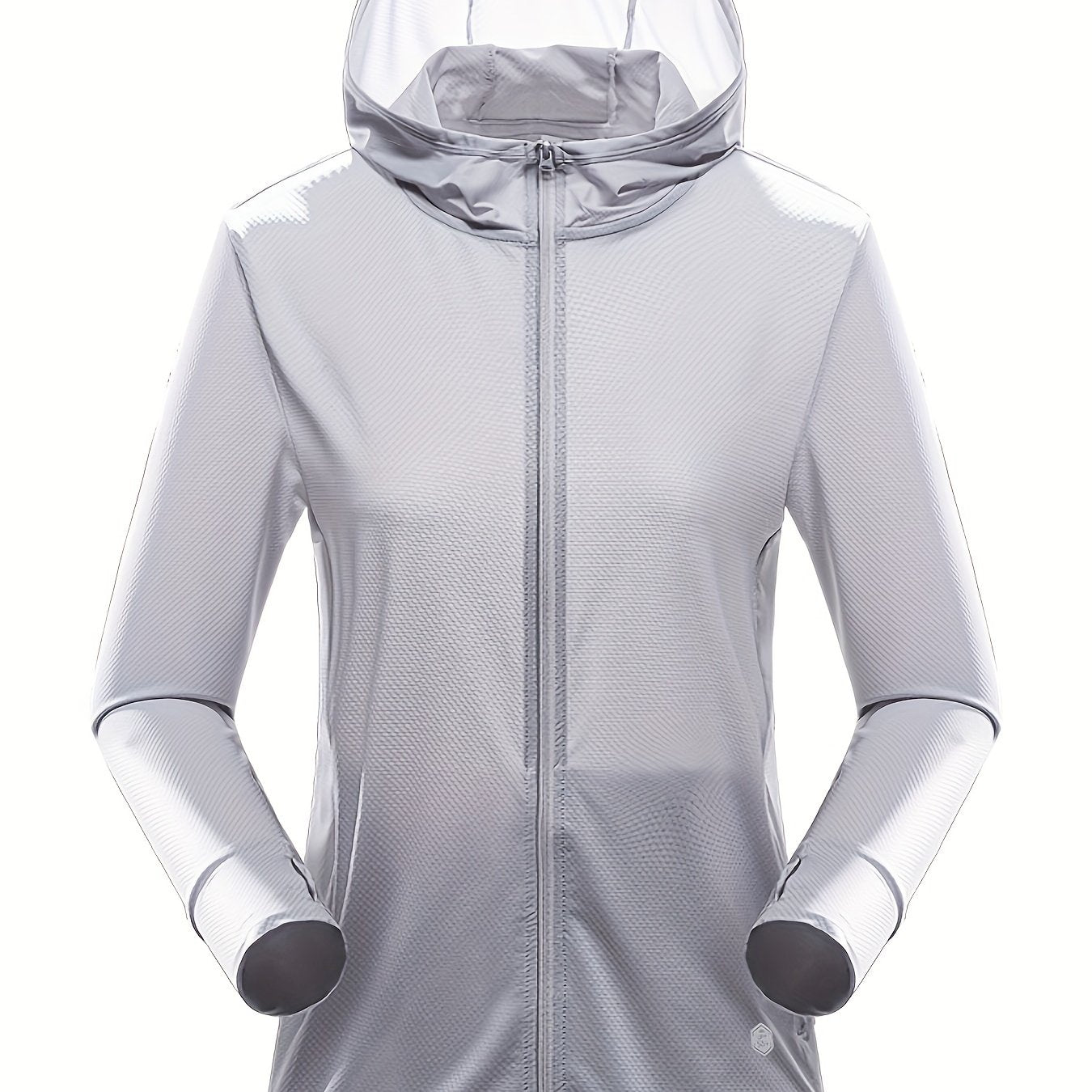 Women's Sun Protection Hooded Jacket Lightweight Long Sleeve Cooling Ice Silk