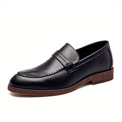 Men's Stitch Detail Loafer Shoes Comfy Non slip Slip On Shoes