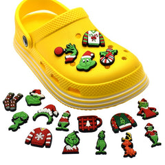 20pcs Christmas Shoe Charms For Clogs & Slides, PVC Decorations