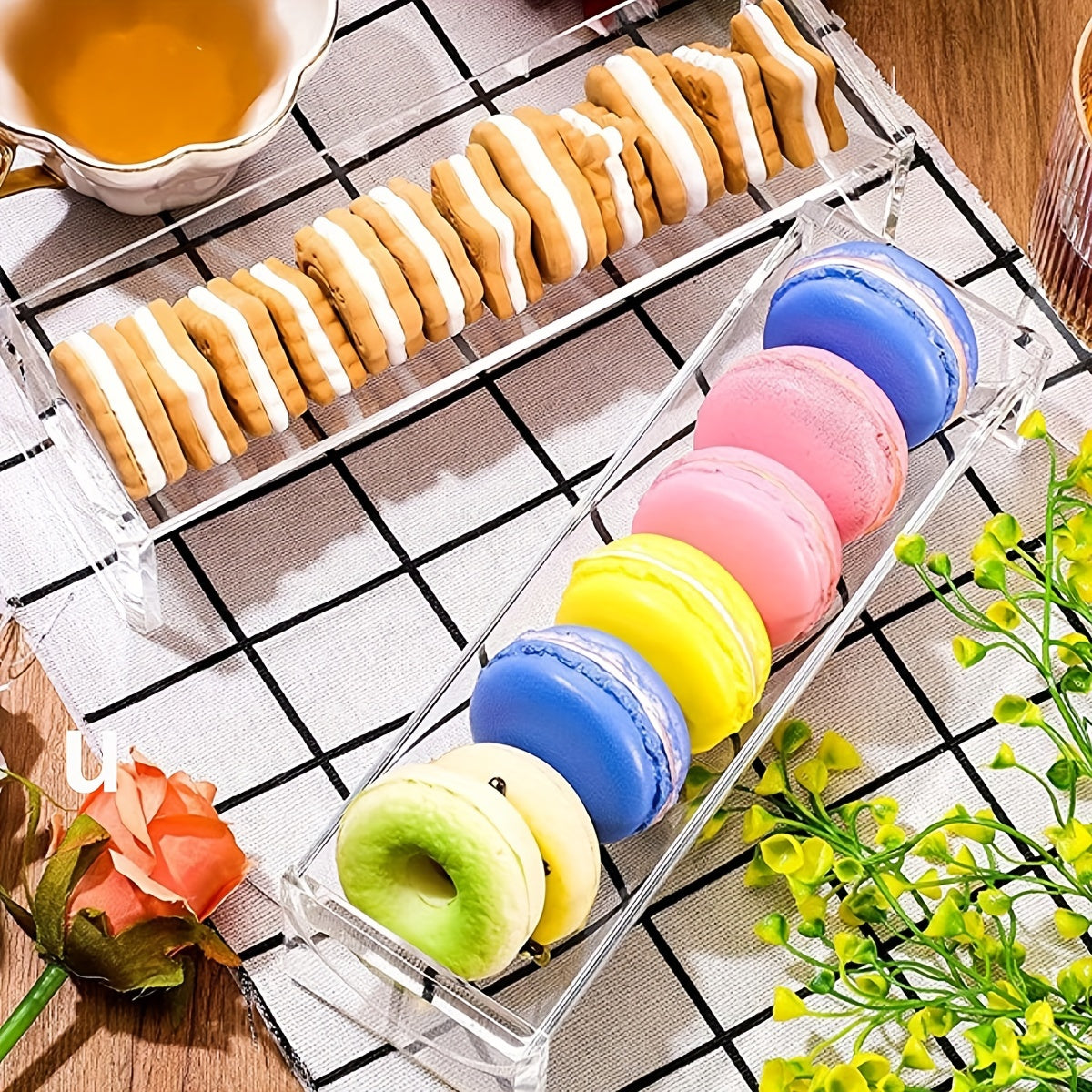 European Acrylic Rectangle Tray for Desserts