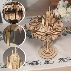 3D Wooden Music Box Castle Model Kit Creative Craft DIY Birthday Gift for Women