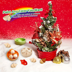20pcs Wooden Acorns & Bowls for Crafts DIY Painting Christmas