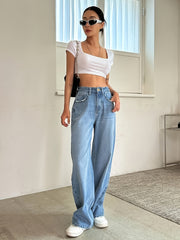 Women's Wide Leg Jeans Loose Fit Denim Pants