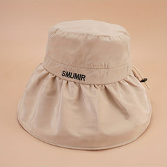 Ruffles Bucket Hat SMUMIR Embroidery Wide Brim Sun Hat