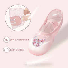 Girl's Pink Backless Soft Dance Shoes Comfy Non Slip