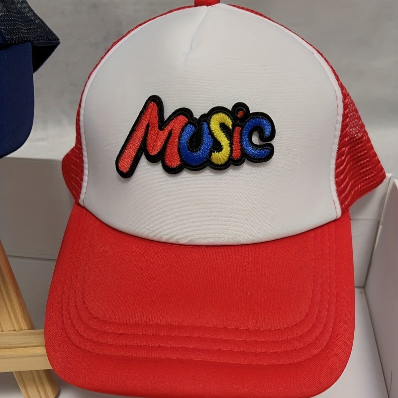 MUSIC Embroidery Couple Trucker Hat Baseball Cap