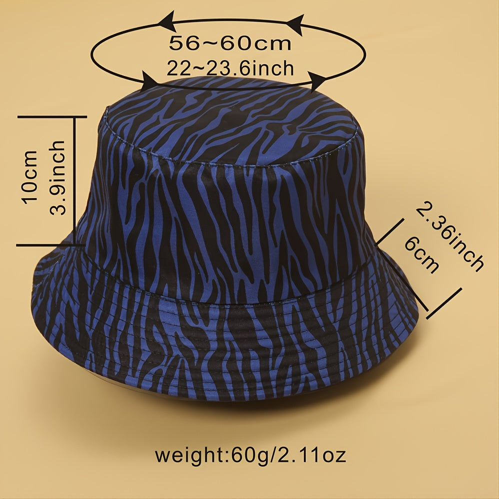 Striped Bucket Hat Unisex Lightweight Outdoor Hot Summer Beach Vacation Headwear