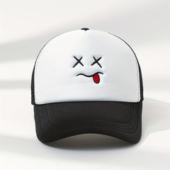 Breathable Mesh Eyes & Mouth Embroidery Baseball Cap