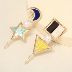 2pcs Minimalist Faux Pearl Hair Clip Set for Women Girls